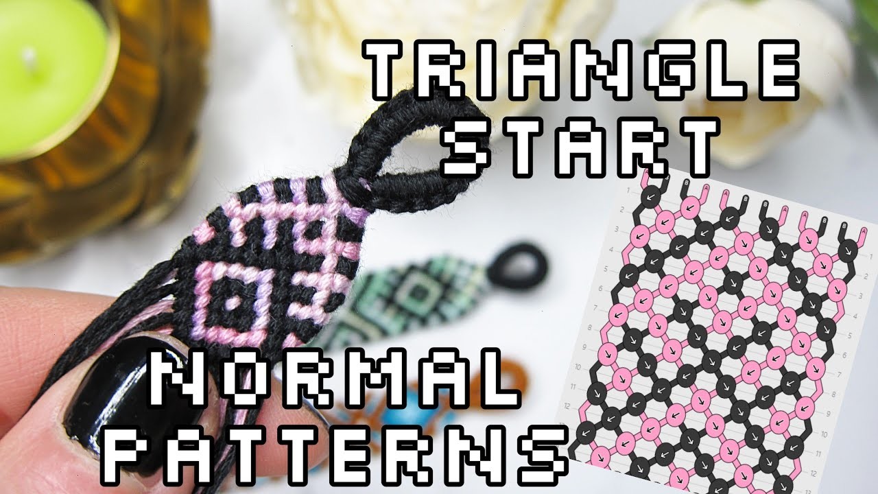How to make triangle start for normal patterns | Chevron bracelets | VLATKAKNOTS TUTORIALS