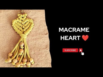 New macrame heart  keychain pattern || Macrame keychain #viral#youtube