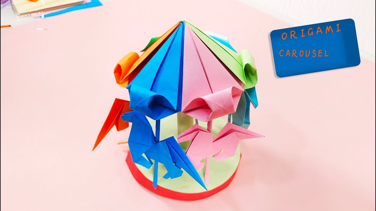 Origami mini carousel, every girl has a dream of a carousel girl