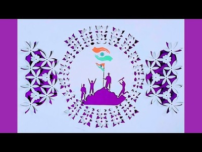 Paper Cutting Special for Republic Day. Jai Hind.Tutorial. Art for Kids. Art. Diy. Craft