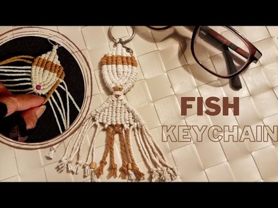 Pastime Creation.How to make a super easy fish ???? keychain easy tutorial?