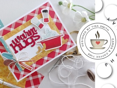 Patterned Paper Play | A Mac n' Cheese card with the 12x12 Little Chef Collection by Photoplay Paper