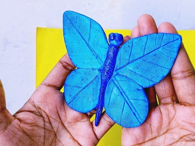 Peepal leaves Craft | Peepal leaves butterfly | Clay craft | Home decor ideas