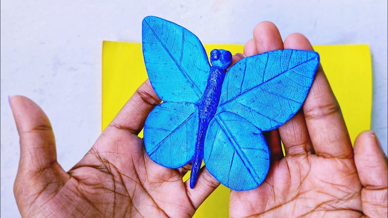 Peepal leaves Craft | Peepal leaves butterfly | Clay craft | Home decor ideas