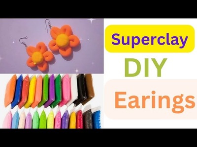Superclay earings ????????#craftideas#polymer clay earrings #how to make polymer clay earrings