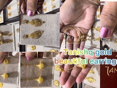 Tanishq gold beautiful earrings. stylish earrings