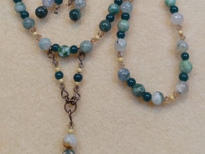 Tree Agate necklace,  bracelet and earrings set part 2