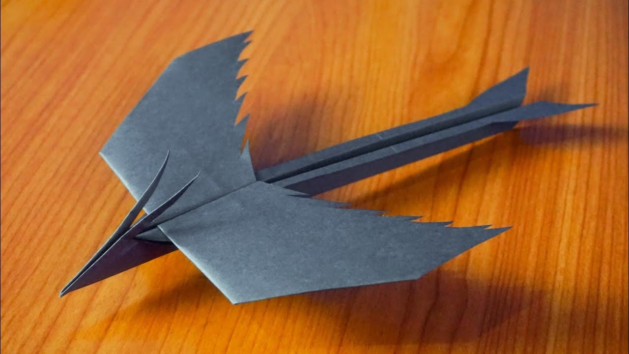 Tutorial Cara Membuat Pesawat Naga Hitam dari Kertas
