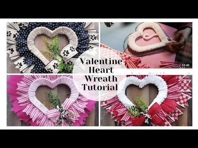 Valentine heart wreath tutorial