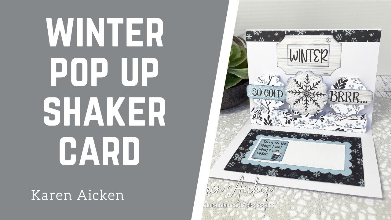 Winter Pop Up Shaker Card