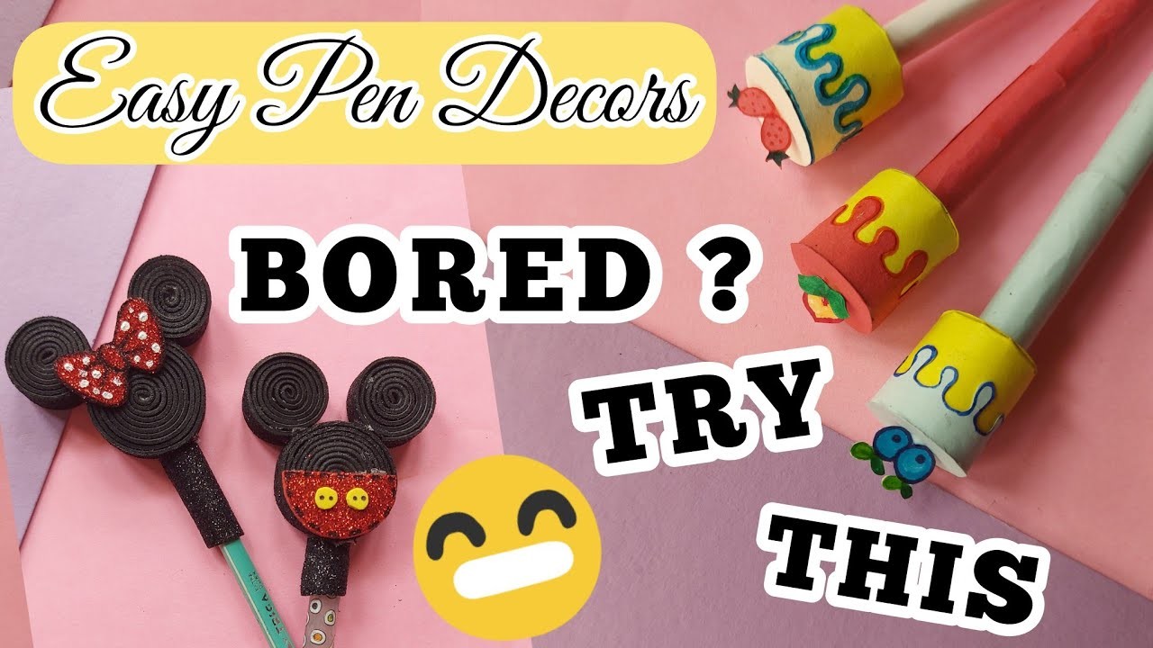 2 Easy DIY Pen & Pencil Decorations | Bored Try This | Back to School Supplies | Craft Compilation