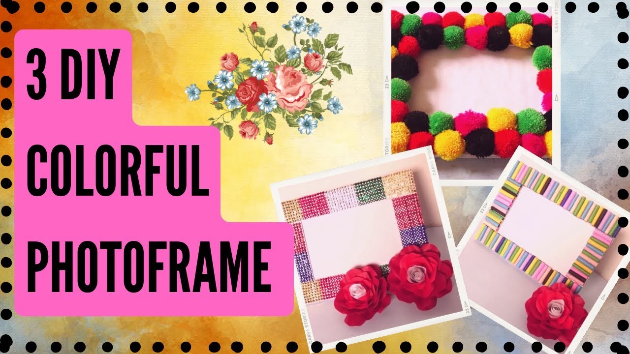 3 Photo Frame Making At home | DIY Photo Frame | DIY Picture Frames | Desk Decor | Cardboard Frames