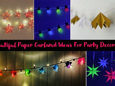 5 Beautiful Paper Garlands Ideas | DIY Party Decoration Ideas | Paper Craft