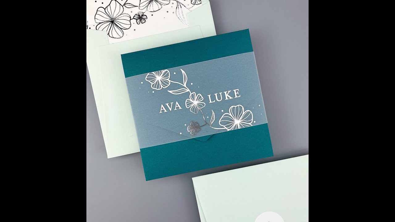 Ava Wrap Wedding and Evening Invitation DIY Tutorial