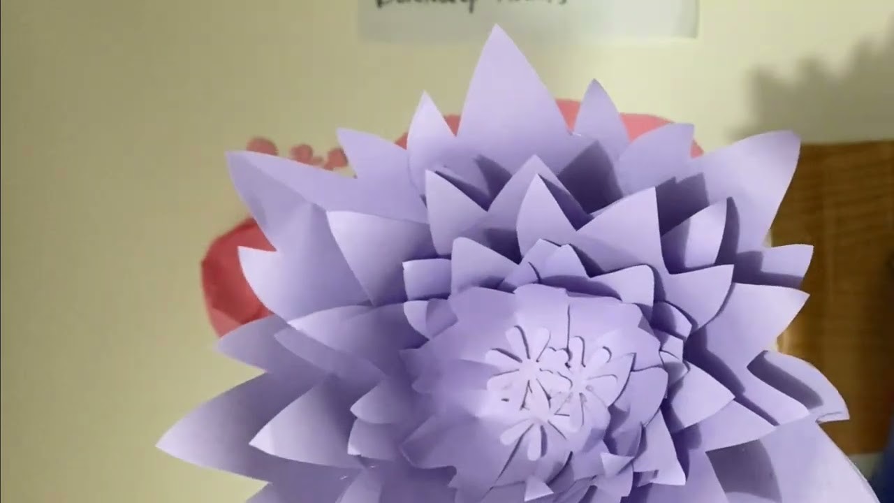 Backdrop Flowers.Room Decoration Ideas.A-4 paper paper flowers.