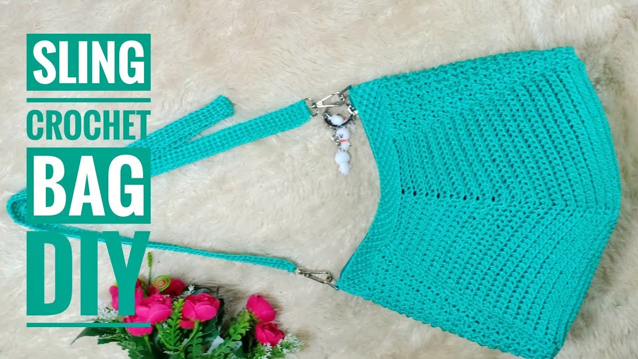 Crochet || sling bag crochet bag || single crochet back loop only #crochetbag