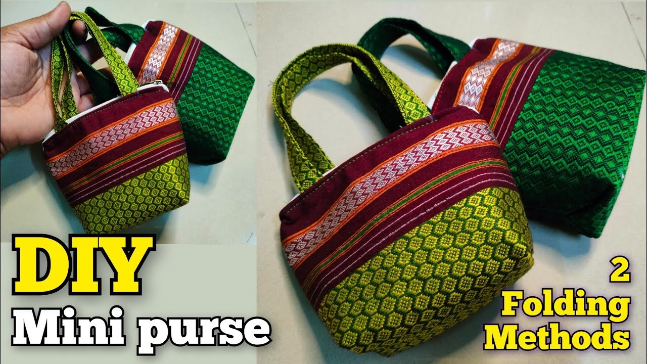Cute mini purse making at home | 2 Easy Bag making ideas. bag cutting and stitching. handbag. pouch