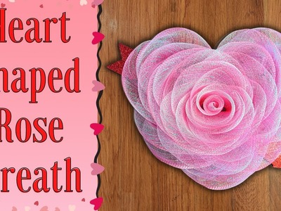 ???? Deco Mesh Rose Valentine's Wreath | Mother's Day ????