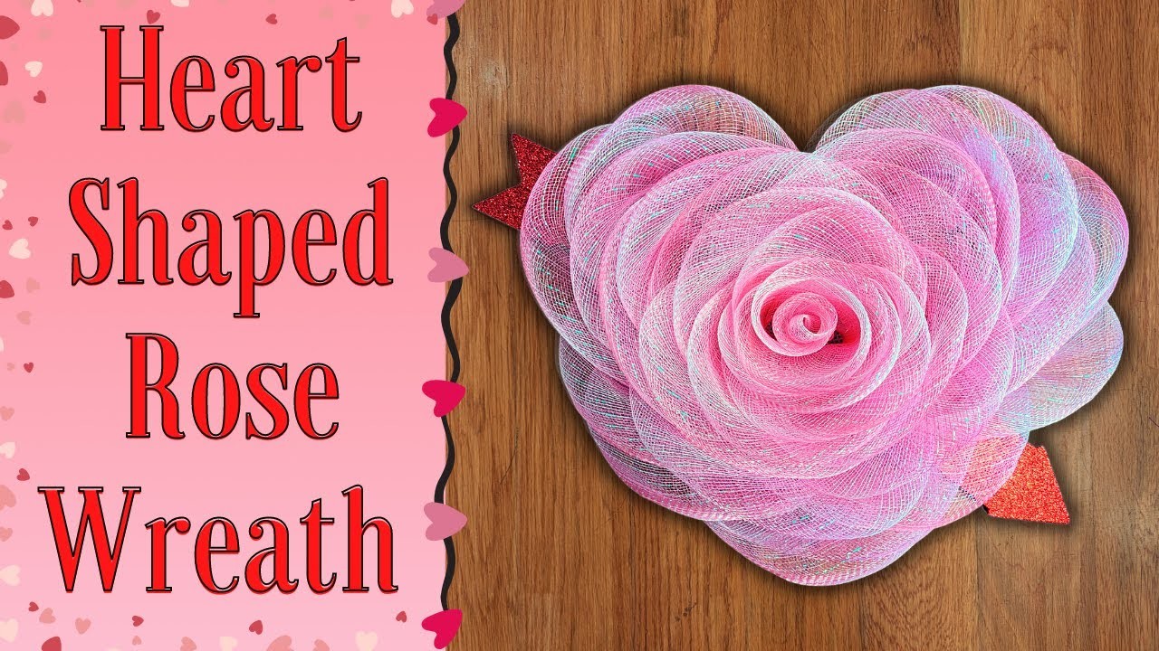 ???? Deco Mesh Rose Valentine's Wreath | Mother's Day ????