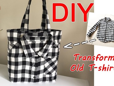 [DIY] Amazing tote bag with unwanted T – Shirt that you can’t wear anymore