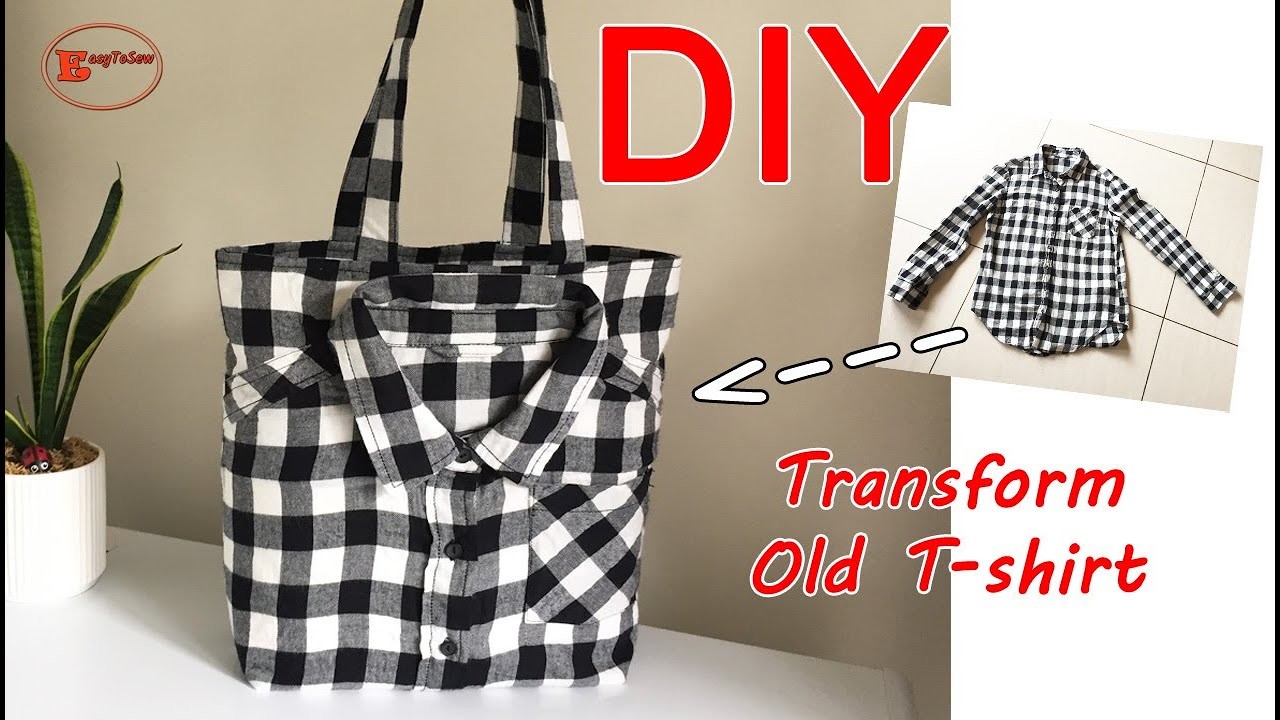 [DIY] Amazing tote bag with unwanted T – Shirt that you can’t wear anymore