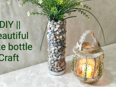 DIY || Beautiful Jute Craft || Bottle craft || Home decor idea #myeasycrafts