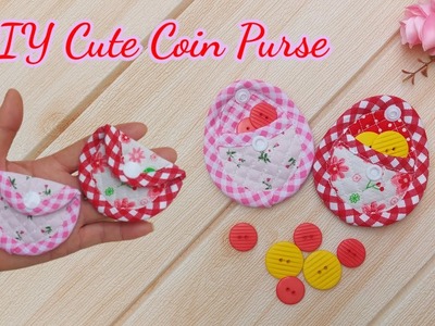 DIY Cute Coin Purse. Teeny coin purse. How to sew coin purse. Easy to sewing tutorial.