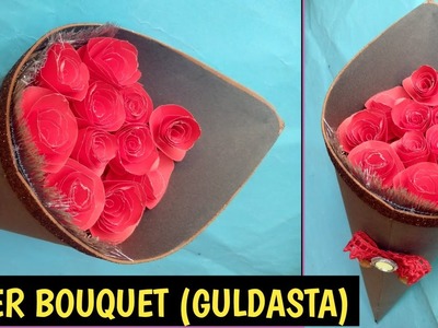 DIY Easy Paper Flower Bouquet. Birthday Gift Guldasta With Paper. Craft 2023. Aasho Craftology