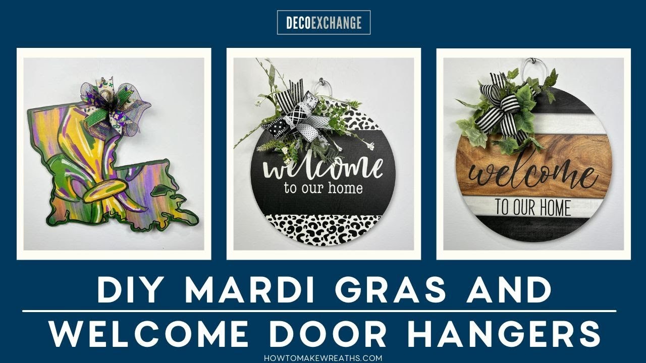 DIY Mardi Gras and Welcome Door Hangers | DecoExchange Live Replay