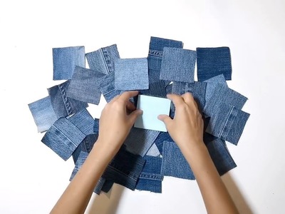DIY Old Jeans Recycle Patchwork Tote Bag |Tutorial