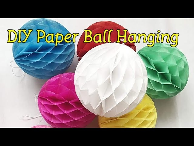 DIY Paper Ball | Ball Hanging | Wall Hanging | Christmas Decorations