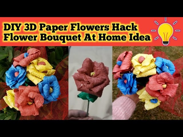 DIY Paper Flower Bouquet Ideas For Gift ???? | How To Make Paper Flowers | Home Decor Ideas | Diy Craft