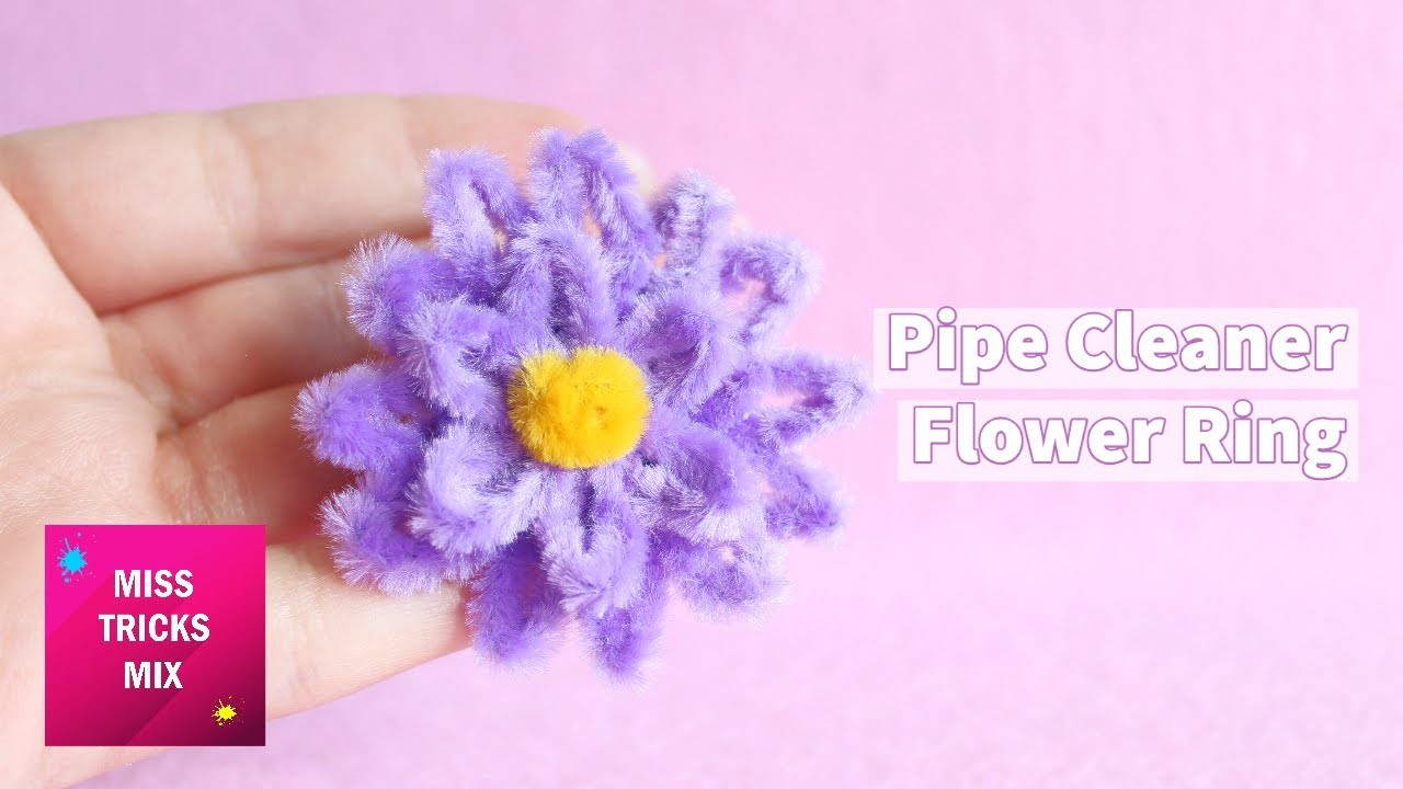 DIY: Pipe Cleaner Flower Ring | Pipe Cleaner Craft | Spring Craft.