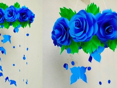 Easy paper wall Hanging ideas.room decor ideas.paper Craft.crafts.wall mate.Paper flower.DIY crafts