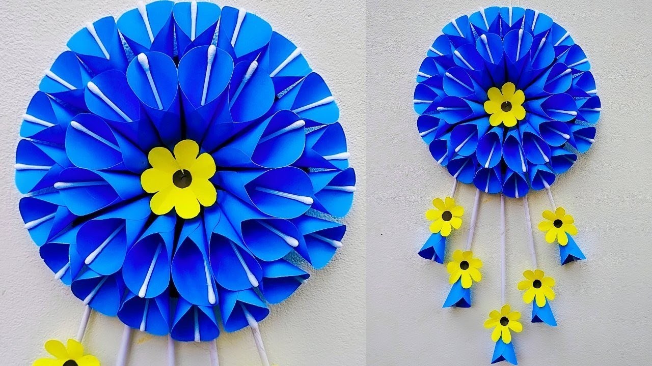 Easy paper wall Hanging ideas.room decor ideas.paper Craft.crafts.wall mate.Paper flower.DIY crafts