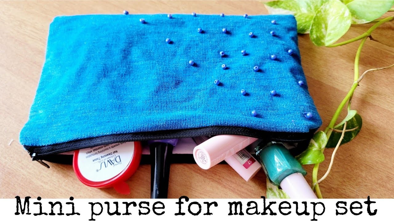 Easy pouch making at home.How to make very Beautiful ladies purse.Hand bag cutting and stitching