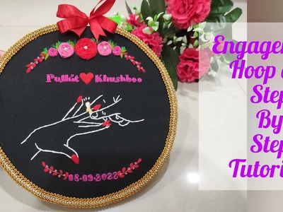 Engagement embroidery design,@handembroidery,@wedding embroidery,@diy#engagementhoopart#hoopart,14