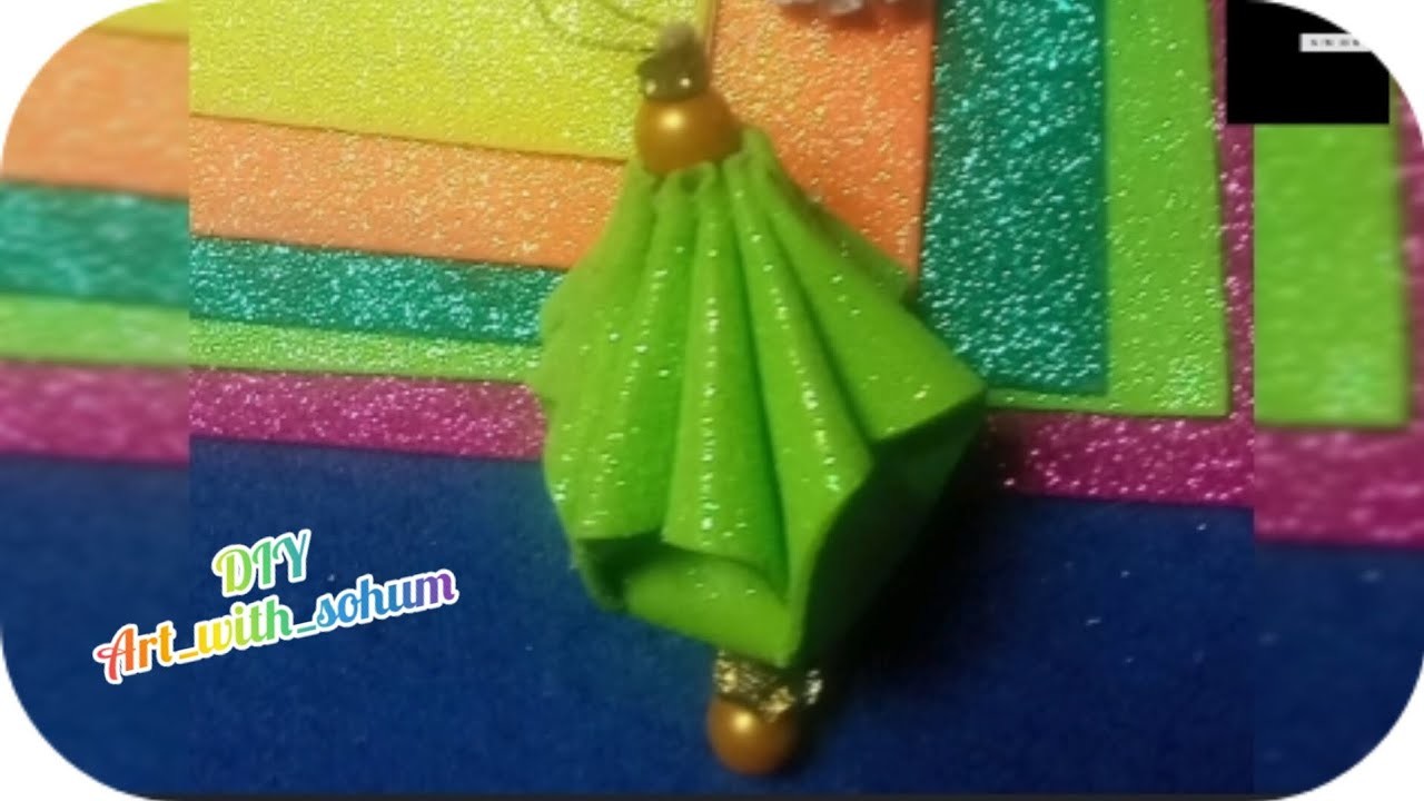 Foamiran hanging flower ????|| 5minute DIY ||Glitter sheet.paper Art || Decorations ideas #youtube #art