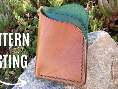 HAND-MAKING 'The Astragal Card Holder' | ASMR | Leather Pattern Testing | Lighthouse Leather Co