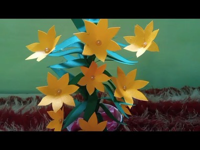 Home decoration paper plant | DIY paper plant | Mini paper flower making | Diy miniature paper plant