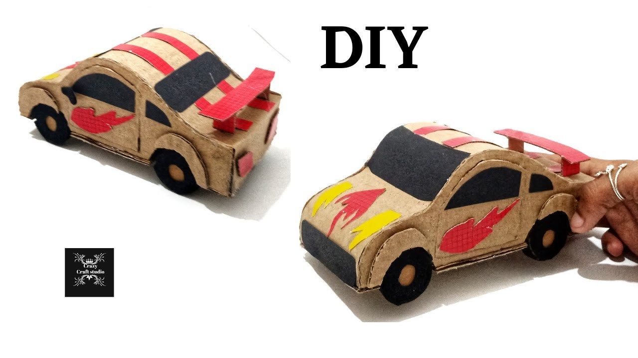 How to make a simple cardboard car #diy