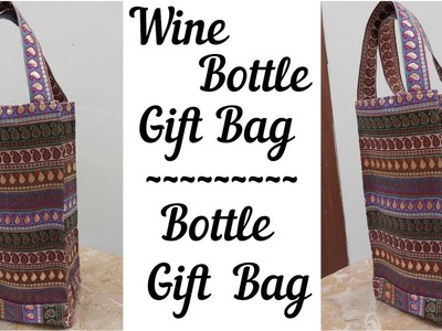 How To Make A Wine Bottle Gift Bag With Lace, Bottle Gift Bag