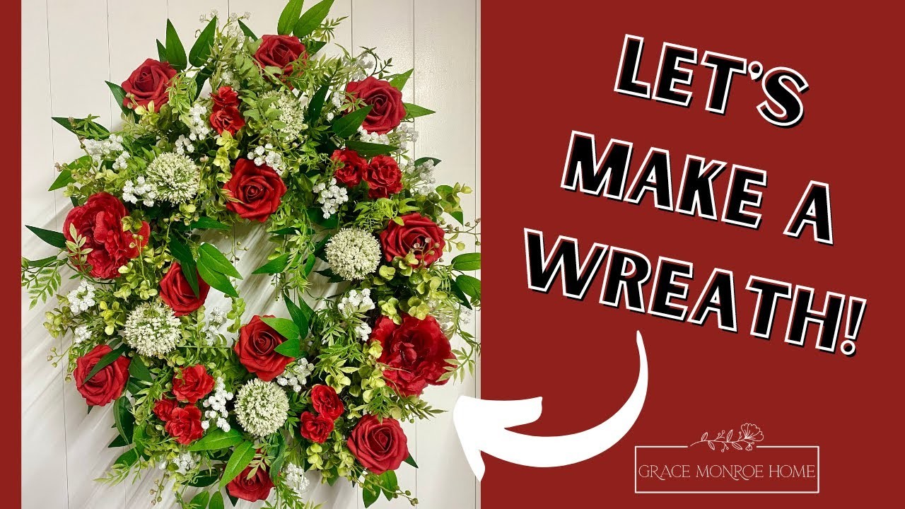 How to Make a Wreath with Red Roses - Perfect for Valentine's Day & Spring