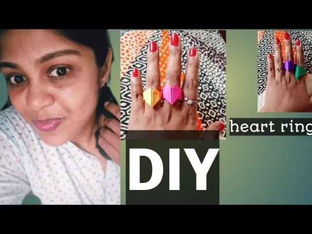 How to make easy heart ring love ring DIY #papercraft