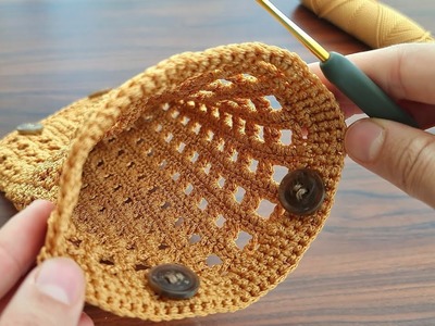 INCREDIBLE ???? How to make a very useful crochet napkin holder ✔ Tığ işi  şahane peçetelik yapımı.