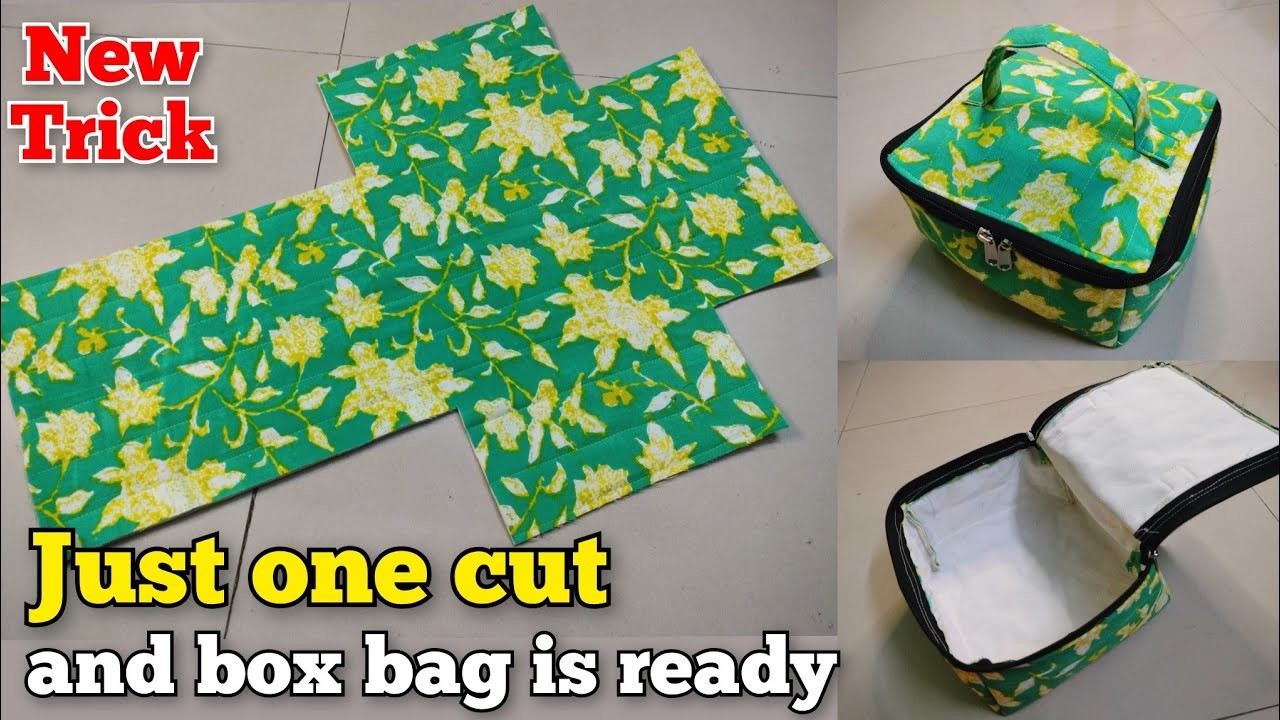 Just one cut and Storage bag is ready | DIY Storage bag.Makeup box.Organizer Box.ZIPPER BOX BAG