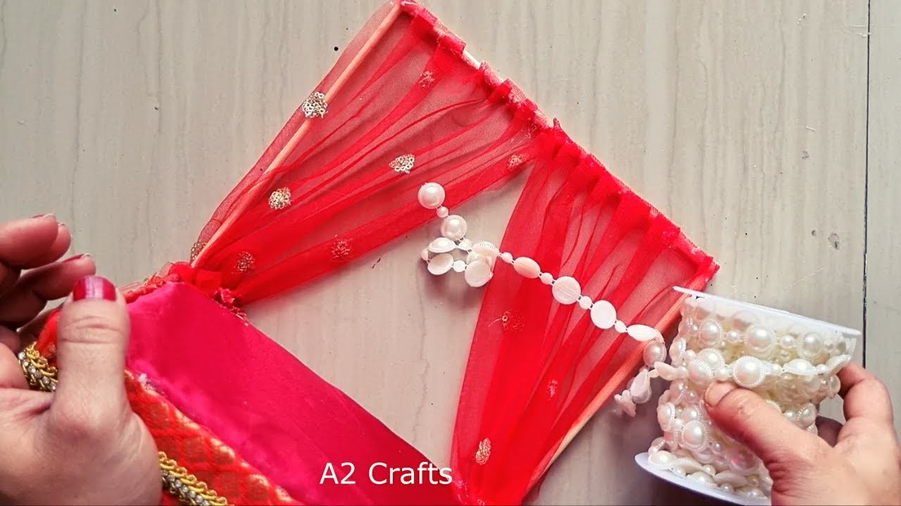 Low Budget DIY Engagement Ring Platter using Blouse Piece || Engagement Ring Tray Decoration at Home