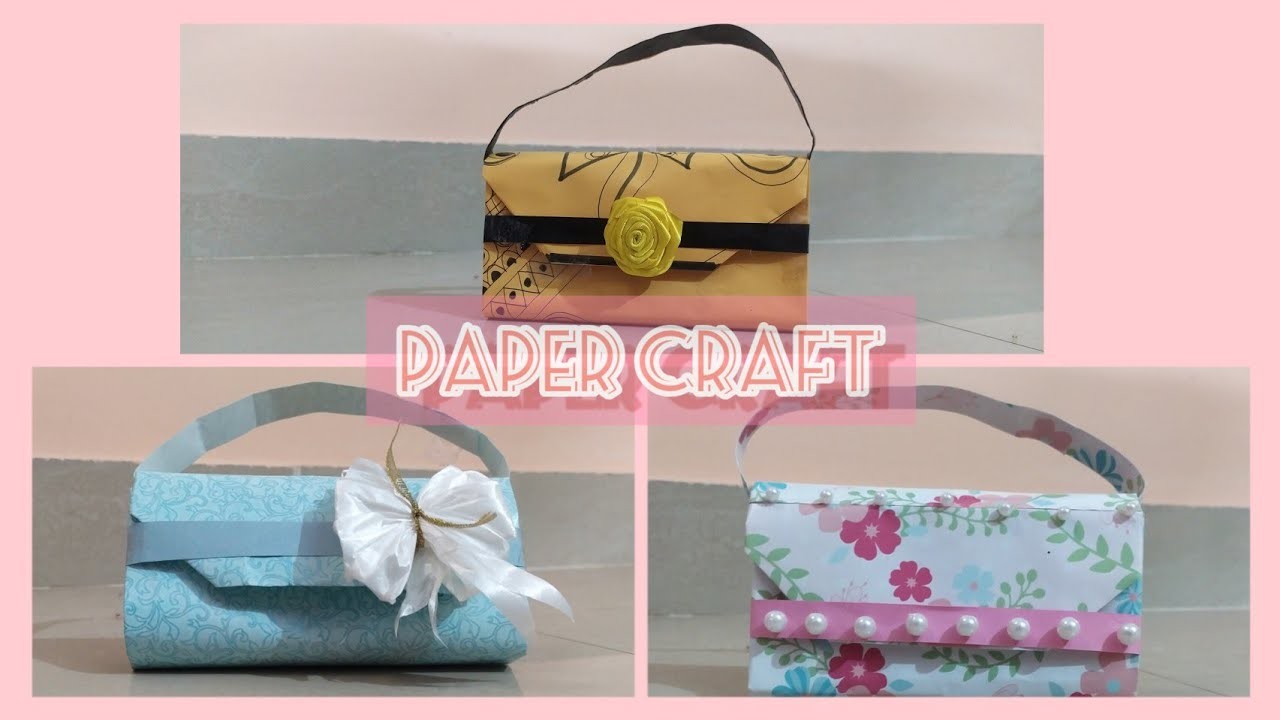 Making handbag from paper. handmade paper handbag #craft  #handbag # paper hand bag ????️