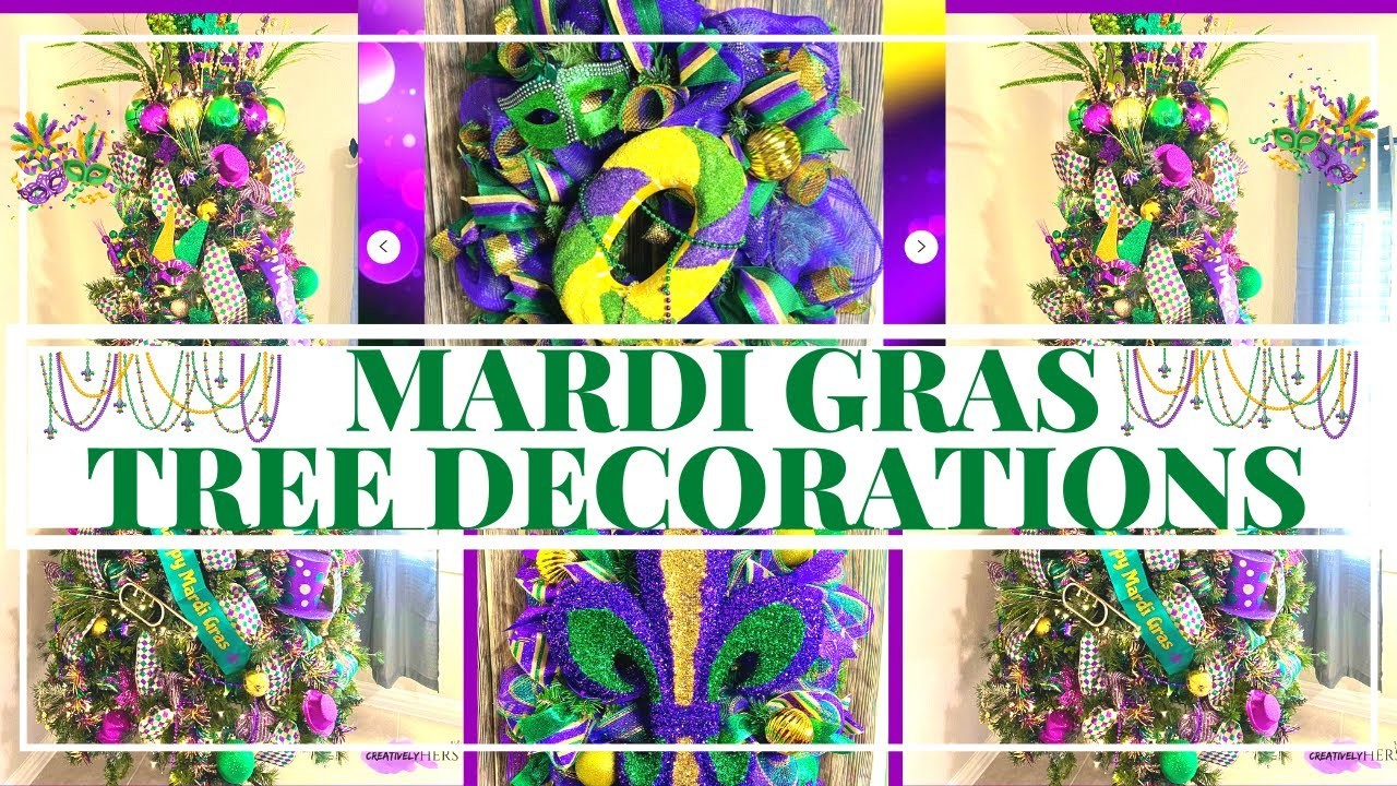 MARDI GRAS TREE DECORATIONS | Mardi Gras Decorate With Me Mardi Gras DECOR|ALICIA  B LIFESTYLE