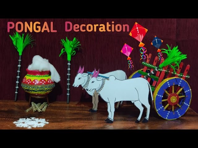 Pongal Decoration ideas| Happy Pongal 2023| Pongal celebration at home |DIY pongal project |